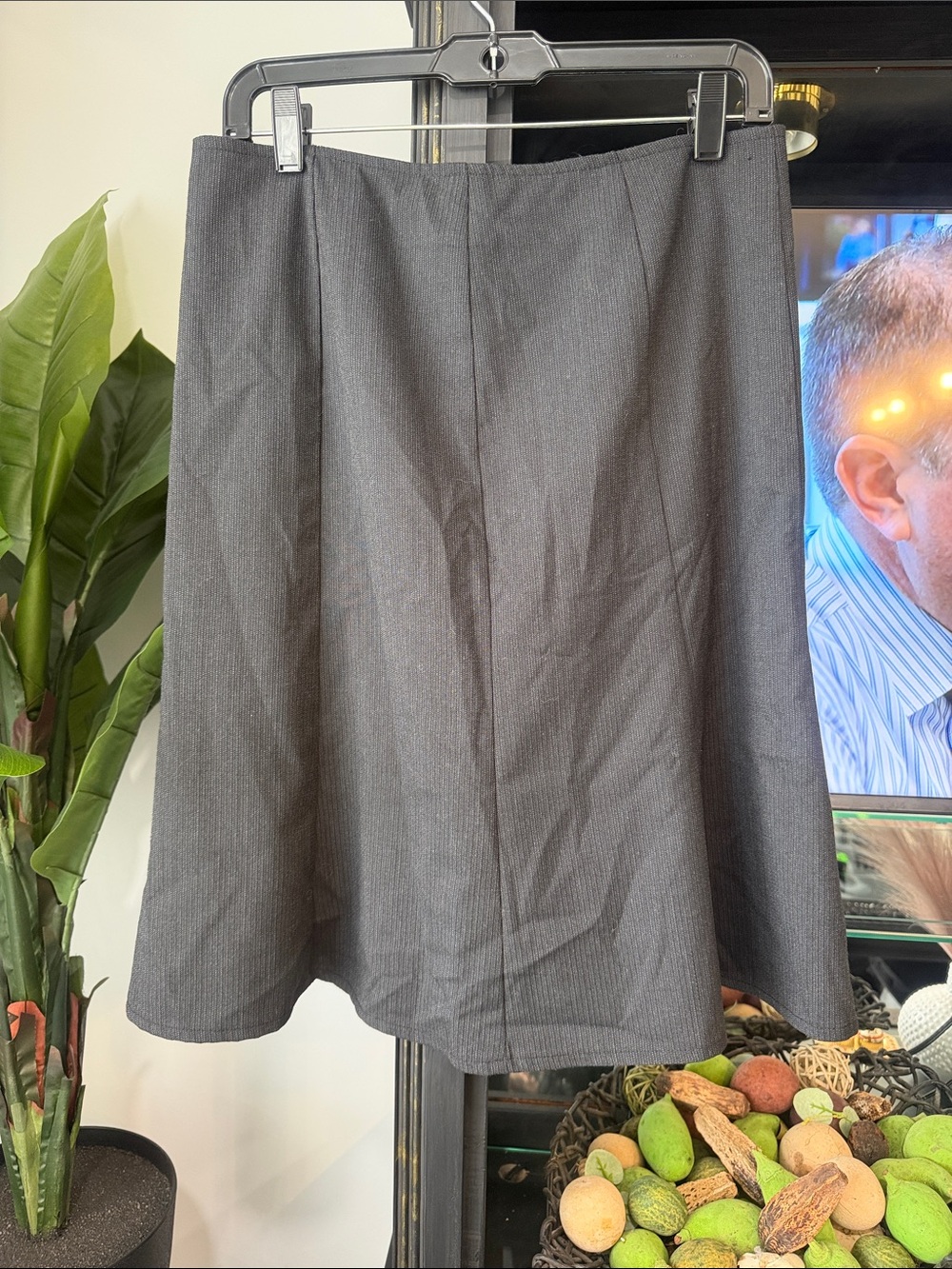 Classic Gray A-Line Skirt - Women's Professional Skirt